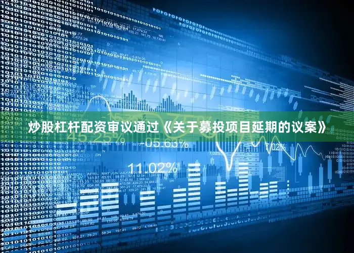 炒股杠杆配资审议通过《关于募投项目延期的议案》